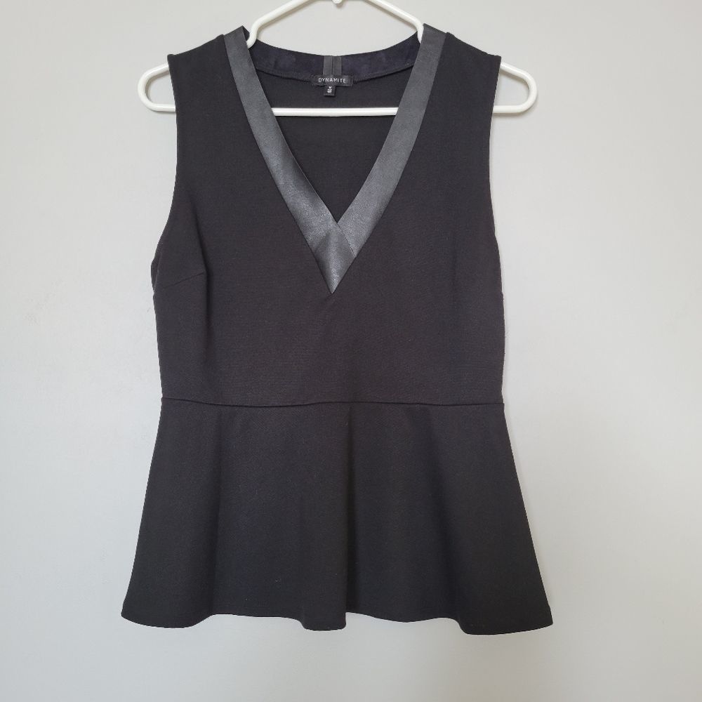 Black Empire Waist Tank Top Women's Medium
